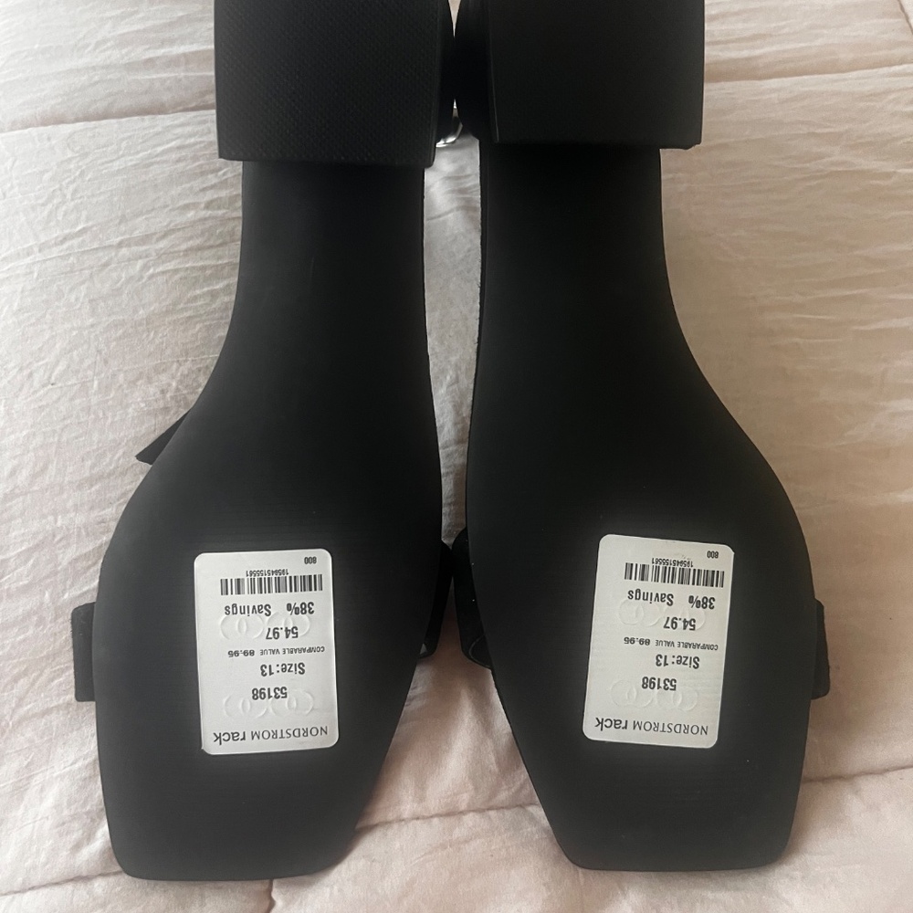 Steve Madden Square Toe Sandal black size 13 - Picture 6 of 12